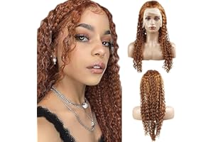 Hxxcoup Peluca de Pelo Humano Natural 13x1 T Part para Mujer - Lace Front Wig #30 Marrón Claro - Remy Hair Sin Pegamento Con Baby Hair - Wear and Go Peruca 20 Pulgadas