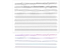 ‎GLOBLELAND GLOBLELAND Spitze Silikonstempel Einfache Dekorationslinie Silikonstempel Transparentes Stempel Siegel Klare Stempel für Kartenherstellung Dekoration und DIY Scrapbooking Dekor