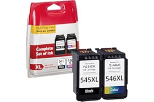 IKONK 545 546 Ink Cartridges XL, PG-545 CL-546 XL Replacement for Canon Ink Cartridges 545 and 546, Printer Ink 545 546 for Pixma TS3300 TR4500 TS3450 MG2550s TS3150 MX495 MX490 TR4550 TR4551 TS3100