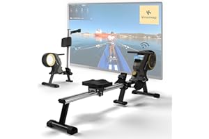 ‎SPORTPLUS SportPlus Rudergerät für zuhause klappbar - Heimtrainer Rudergerät 8 Widerstandsstufen - leises Magnetbremssystem