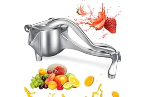 GJV Manuelle Zitruspresse, Zitronenpresse, Zitruspresse, Handpresse, Edelstahl, Zitruspresse, manuelle Entsafter, Fruchtsaft, Saftpresse, Orangensaft, Handpresse (L-17,8 cm)