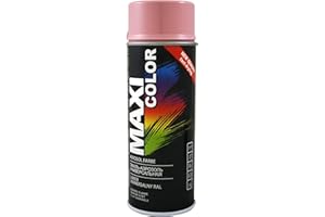 MAXI COLOR NEW QUALITY Sprühlack Lackspray Glanz 400ml Universelle spray Nitro-zellulose Farbe Sprühlack schnell trocknender Sprühfarbe (RAL 3015 hellrosa glänzend)