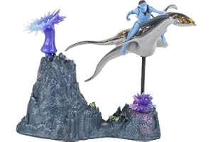 MCFARLANE Bandai - Disney Avatar - World of Pandora - Coffret Medium Deluxe - Neteyam & Ilu - Figurine Officielle Issue du Film Avatar 2 réalisé par James Cameron - TM16382