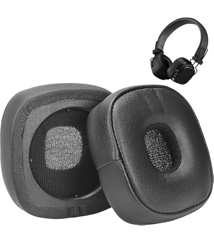 Cuscinetti Di Ricambio Per Cuffie Marshall Major IV – In Pelle E Memory Foam, Neri, Compatibili