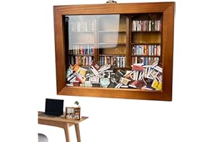 XQZMD Anxiety Bookshelf, Creative Decompression Bookshelf Ornaments, Wooden Bookshelf Display Frame, Anxiety Bookshelf Miniature, Anxiety Bookshelf Decor for Book Lovers Birthday Gifts
