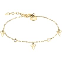 Tamaris Bracciale In Acciaio Inox Oro Rosa Con Ciondoli Fiore E Zirconi - TJ-0009-B-21