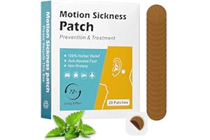 MYMULIKE 20 patchs contre le mal des mouvements, soulage les nausées, les vertiges, les vomissements et les vomissements de la mer