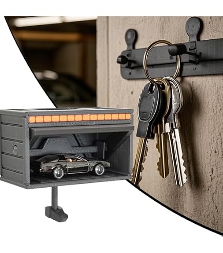 Car Garage Key Holder with Opening Door,Easy Installation Key Rack for Car Garage Key Holder with Opening Door,Easy Installation Key Rack for