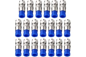 Greluma 20 Piezas Adaptador coaxial de conector de compresión tipo RG6 F
