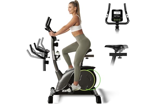 Zipro Heimtrainer Fahrrad Nitro, Ergometer Fitnessbikes, Magnetisches Fahrradtrainer, Ergometer Fahrrad bis 150kg, Indoor Bike, Trainingsfahrrad für zuhause, Fahrradergometer Batteriebetrieben