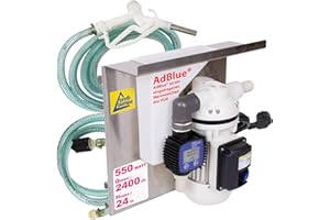 AMUR AdBlue® Pumpe 230V Edelstahl-Aufhängung mit Digital-Zähler Tank-Set für IBC-Containern 2.400L/h Förderhöhe maximal 24m Förderdruck maximal 2,8bar Viton-Dichtungen Harnstoff-, organische Säuren-Pumpe