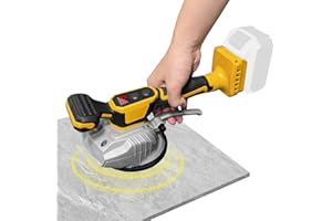 WELLANPOWER Fliesenrüttler für Dewalt Akku 20V, Akku Fliesenrüttler, Fliesenvibrator mit 8 stuftige Geschwindigkeit,13cm Saugnapf, 50kg Adsorption, Saugnapf für Boden, Wandfliesen, Glas (für Dewalt)