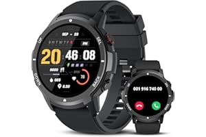 IDEALROYAL S52 Reloj Inteligente Hombre, 1.39" Smartwatch con Llamadas Bluetooth, Pulsómetro, Monitor de Sueño, Deportivos Im