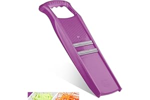 Börner Roko PowerLine Coupe-Légumes • Coupe-Julienne pour Fruits et Légumes • Râpe Julienne pour Fines Lamelles • Râpe Fine à Légumes • Mandoline de Cuisine (Violet)
