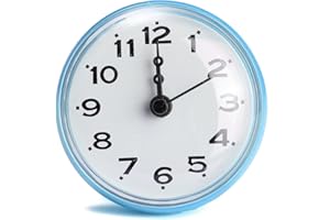 Cisixin Reloj Reloj de Bolsillo de baño fijado con Ventosa Accesorios para baño para fijación óptima Cuarto De Baño Cocina