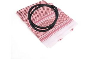 AFINDER Uomini Ragazzi Grande Arabo Shemagh Turbante Bandana Foulard Traspirante Morbido Musulmano Hijab Fascia Scialle Keffiyeh Arabo Sciarpa Headcover