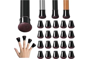 YOZON 20 piezas Protector Patas Sillas Redondo, Protectores de Suelo para Patas de Silla, Silicona Tapas de Piernas de Silla Con almohadilla de Fieltro engrosada (Negro, Fit 14-20mm)