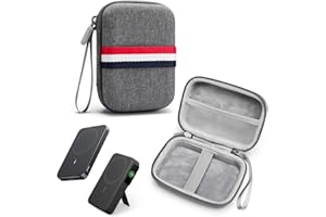JIANGJIANGBAO Tragetasche für Anker MagGo Power Bank 10000mAh/Ultra-Slim 10,000mAh magnetisches Akkupack, Reiseetui Sturzsicher & Wasserdicht (Grau)
