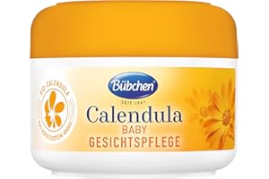 Bübchen Calendula pielęgnacja twarzy, z ekologicznym nagiewkiem do ochrony wrażliwej skóry dziecka, 1 opakowanie (1 x 75 ml)