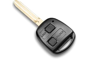 FINTERRY Obudowa Kluczyka Klucz Pilot Kompatybilny z Toyota Auris Avensis Corolla RAV4 Yaris Camry Highlander Celica Land Cruiser Prius Verso Hilux - 2 przyciski z grotem