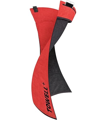 The Long Gym Towel - Fitness Sporthanddoek met rits/opbergvak