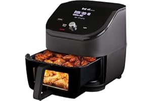 INSTANT POT Instant Port Vortex Plus 6 en 1 Freidora de Aire Digital con ClearCook y Función de Asar, Recalentar, Hornear y Deshidratar, Negro con mirilla, 1.700 W – 6L