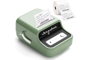Imprimante d'étiquettes de 50 mm B21 avec ruban adhésif, imprimante thermique portable Bluetooth sans fil, compatible iOS et Android, pour les étiquettes de texte d'adresse de code à barres (vert)