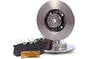 ENVA MADE FOR QUALITY BESTPRICE Juego de frenos eje trasero incl. discos de freno ¯ 249 mm llenos + pastillas + cojinete de rueda y anillo ABS compatible con CITROèN C4 Coupe (LA),C4 I (LC),PEUGEOT 307 (3A/C)(3E)(3B)(3H)