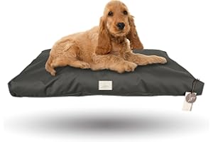 Ligo Tommy - Materasso per Cani Idrorepellente e AntiGraffio, Realizzato in Italia. Cuscino Cuccia per Cane AntiGraffio antimacchia Perfetto per l'uso Interno ed Esterno. (S: 70 x 50 cm, ANTRACITE)