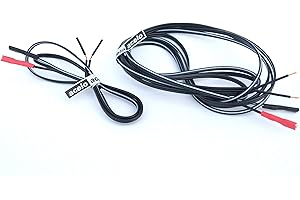 acelo – Lot de 2 ou individuellement : – Vélo – Lumière, câble double, câble – par exemple pour vélo – en longueurs : 210 cm, 100 cm ou 60 cm avec cosses unilatéral, Deuxième Page dénudés – 2 brins – Original : acelo