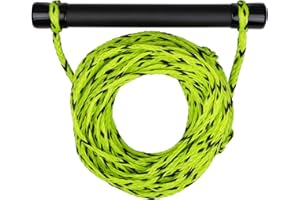 Mesle Corde pour Ski Nautique et Wakeboard, Flottante, Soft-Grip, 18,3 m de Long, Flottante, Corde de remorquage pour Sports Nautiques, y Compris Rope Keeper
