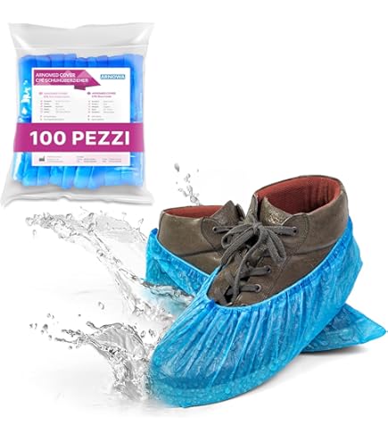 Sovrascarpe In PE Azzurre Con Elastico Caviglia | VINCAL - Foto 4