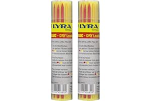 VASALAT Lyra Lot de 2 mines de rechange graphite (jaune et rouge) pour LED Dry Profi