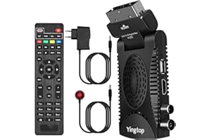 YOYOPOW Mini Decodificador TDT HD - DVB-T T2 H.265 HEVC Full HD PVR, USB, HDMI, SCART,Sintonizador de televisión Digital Terrestre, Compatible con HEVC 265 - Digital Full HD 1080p/ Dolby/MPEG-2/4, H.265