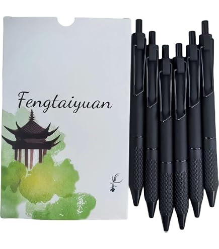 Penagic Gel Pens Fine Point 0.7mm - Black Ink Rollerball Pens, Matt Design For School & Office
