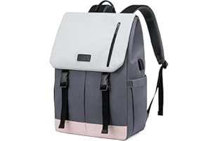 LOVEVOOK Mochila Mujer Bolso Mochila Ordenador Portatil 17.3 Pulgadas Mochila Escolar Adolescente con USB Mochilas Antirrobo Casual Laptop Backpack Impermeable para la Universidad Viaje Trabaj