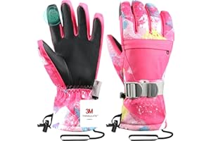 Pnosnesy Ski-Handschuhe, Winterhandschuhe, Schneehandschuhe, Ski- und Snowboardhandschuhe für kaltes Wetter, sowohl für Männer als auch für Frauen, geeignet für Eltern und Kinder