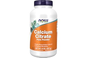 Now Foods, Calcium Citrate, Polvo Puro, 227g, Probado en Laboratorio, Calcio, Sin Soja, Sin Gluten, Vegetariano