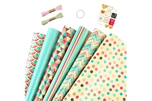 ZTANRWQ Papier Cadeau - Papier Cadeau Enfant - Papier Cadeau Anniversaire，Papier Cadeaux Pour Emballage Cadeau Pour FêTes, Anniversaire, Mariage,Artisanat(Motif à Pois Coloré)