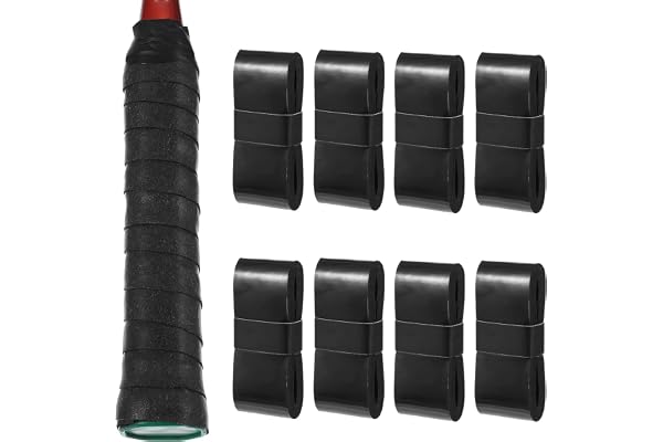 AOZUO 8-pack tennisracket grepptejp, självhäftande övergrepp tennis racketband, förskuren halkfri tennisgrepptejp absorberand