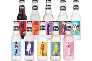The Artisan Drinks Company Full Range Tonic Water & Mixer Pack - 200mlx12 Bottles - Natural Ingredients Artisan Tonic Water for Gin, Fiery Ginger Beer & Cola - Gin, Vodka, Rum & Tequila Mixers