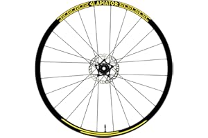 DualColorStampe Adesivi Cerchi Bici 26'' - 27,5'' - 28-29'' Pollici Ruota Bici MTB Bike Stickers Cerchi MTB B0054 (27,5'' Pollici, Giallo Fluorescente)