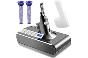 ADVNOVO 4500mAh V8 Batteria di Sostituzione Compatibile con Dysom V8 Batteria V8 Absolute Sostituzione per Dysom V8 Aspirapolvere Batteria + 2 Filtri