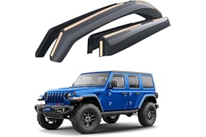 Goodyear pour Canal Déflecteurs d'air Compatible avec Jeep Wrangler 2018-2026 IV (JL) - Déflecteur d'air, Fenêtre, Deflecteur pour Auto - Protection Soleil&Pluie - Installation Facile -4Pc