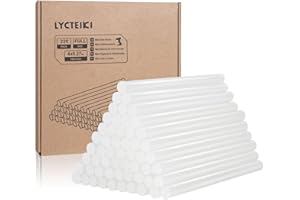 LYCTEIKI 220 Stück Heißklebestifte, 7mm x 100 mm, Mini Transparent Heissklebesticks, für Heißklebepistole, ideal für Heimwerken Reparieren Dekorieren