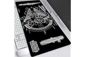 氷面鏡 Gaming Mouse Mat Large Mouse Mat Star Wars Gaming Mouse Mat XXL size 900x400x3mm desk Tastaturmatte Great Mouse Pad for Computer Desktop PC Laptop, D. Keyboard Mouse Pad (Color : G)