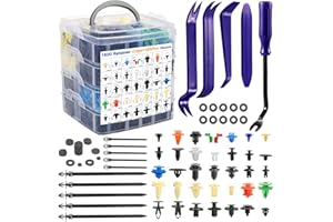 PGONLINE 1565 Stücke Auto Befestigung Clips, 36 Arten Universal Türverkleidung Clips, Klammern Stoßstangen Zierleisten Befestigungclips, Plastikklips Satz mit Demontage Werkzeuge für Stoßstange, Tür, Kotflügel