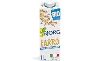 BJORG Bevanda di Farro Biologica, Bevanda Vegetale a Basso Contenuto di Grassi, Senza Zuccheri Aggiunti, Gusto Sorprendente, Vegan, Prodotto in Italia,1L