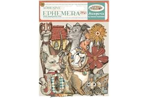 Stamperia - Ephemera for Scrapbooking, Albums, Card Making, Bullet Journalling and More, Adhesive Paper Cut Outs, Easy to Apply, Perfect for Hobbies, Crafts, and Gifting (Furry Friends)