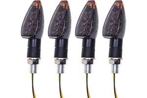 SFONIA Kierunkowskazy do motocykla, 4 sztuki, 12 V, 14 LED, sprawdzone pod kątem E, wodoszczelne, uniwersalne do skutera, quada, cruisera, off-road, dymu, 4 sztuki